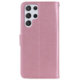 EIDERWOOD Samsung Galaxy S25 Ultra Kunstskinn Flip Deksel m. Uglemotiv - Rosa