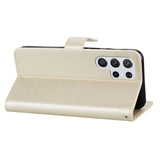 EIDERWOOD Samsung Galaxy S25 Ultra Kunstskinn Flip Deksel m. Uglemotiv - Gull