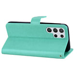 EIDERWOOD Samsung Galaxy S25 Ultra Kunstskinn Flip Deksel m. Uglemotiv - Turkis