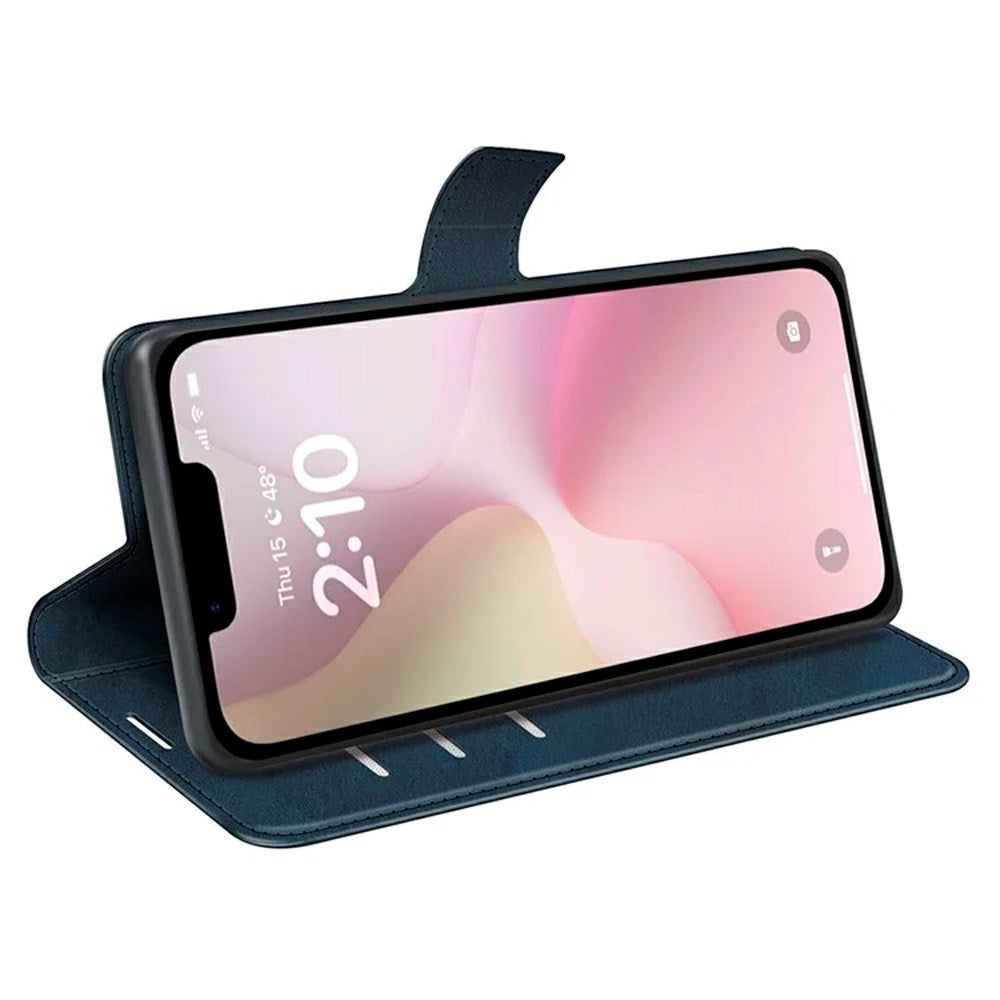 EIDERWOOD iPhone 16e Kunstskinn Flip Deksel - Blå