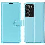 EIDERWOOD Realme C75 Kunstskinn Flip Deksel m. Kortholder & Ståfunksjon - Blå