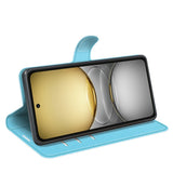 EIDERWOOD Realme C75 Kunstskinn Flip Deksel m. Kortholder & Ståfunksjon - Blå