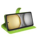 EIDERWOOD Realme C75 Kunstskinn Flip Deksel m. Kortholder & Ståfunksjon - Grønn