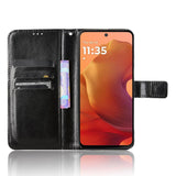 EIDERWOOD Motorola Moto G15 / G15 Power Kunstskinn Flip Deksel m. Strop - Svart