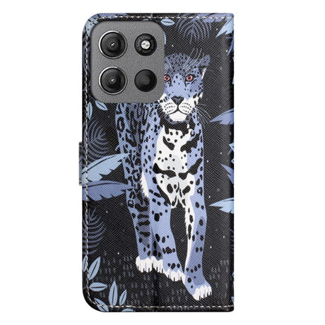 EIDERWOOD Motorola Moto G15 / G15 Power Kunstskinn Flip Deksel m. Motiv - Leopard