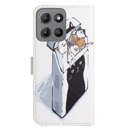 EIDERWOOD Motorola Moto G15 / G15 Power Kunstskinn Flip Deksel m. Motiv - Katter