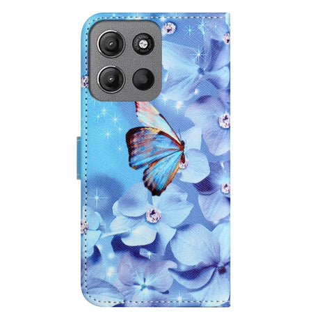 EIDERWOOD Motorola Moto G15 / G15 Power Kunstskinn Flip Deksel m. Motiv - Blomst / Sommerfugl