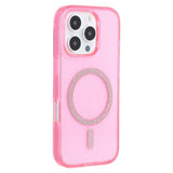 EIDERWOOD iPhone 16 Pro Plast Glitter Deksel - MagSafe Kompatibelt - Rosa