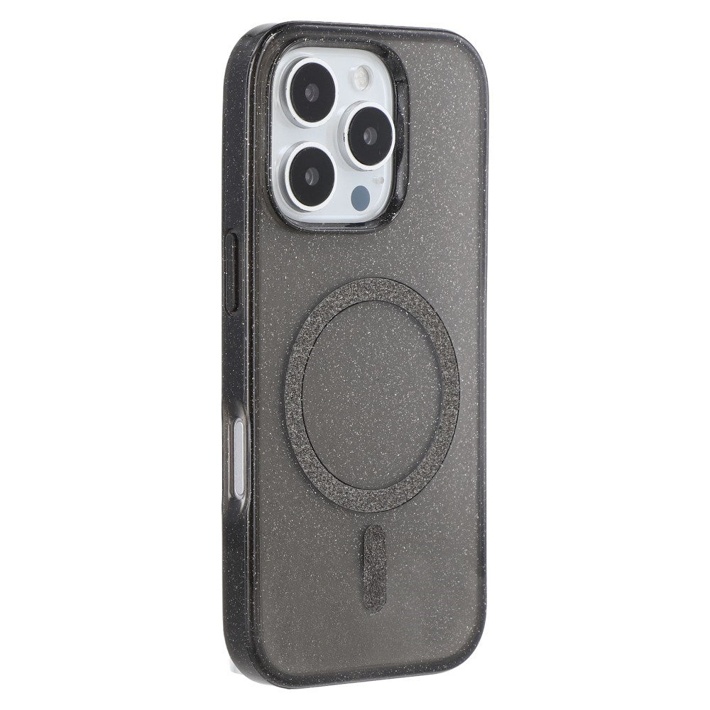 EIDERWOOD iPhone 16 Pro Plast Glitter Deksel - MagSafe Kompatibelt - Svart