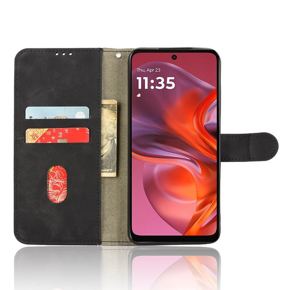 EIDERWOOD Motorola Moto G05 Deksel med Kortholder og Stativfunksjon - Svart