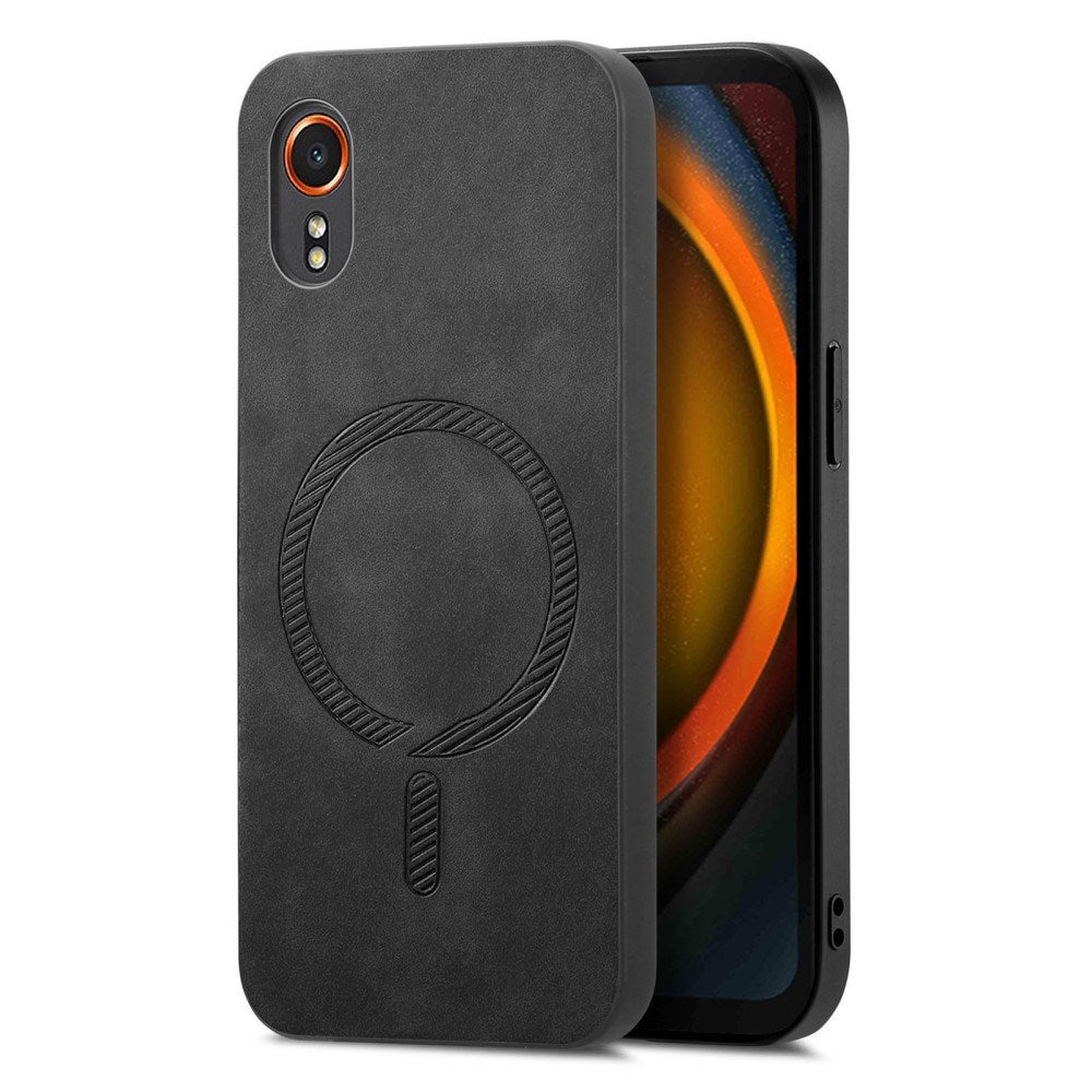 EIDERWOOD Samsung Galaxy Xcover 7 Kunst Skinn Deksel - MagSafe Kompatibel - Svart