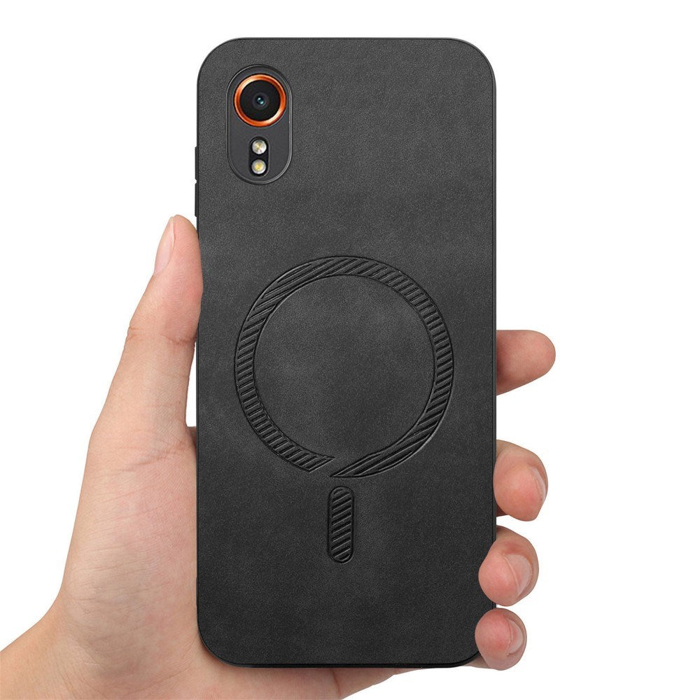 EIDERWOOD Samsung Galaxy Xcover 7 Kunst Skinn Deksel - MagSafe Kompatibel - Svart