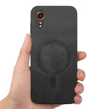 EIDERWOOD Samsung Galaxy Xcover 7 Kunst Skinn Deksel - MagSafe Kompatibel - Svart