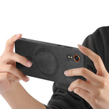 EIDERWOOD Samsung Galaxy Xcover 7 Kunst Skinn Deksel - MagSafe Kompatibel - Svart