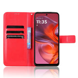EIDERWOOD Motorola Moto G05 / E15 Kunstskinn Flip Deksel m. Strop - Rød