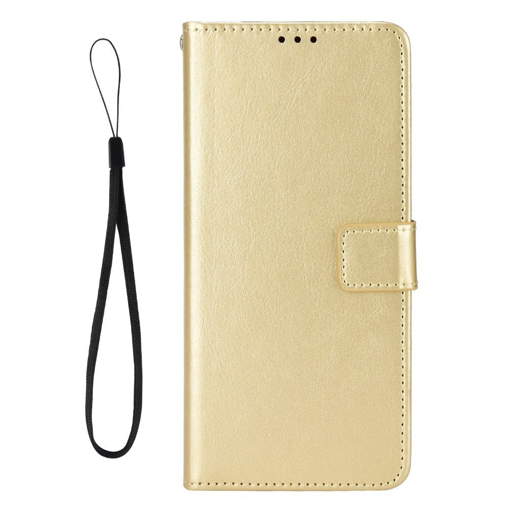 EIDERWOOD Motorola Moto G05 / E15 Kunstskinn Flip Deksel m. Strop - Guld