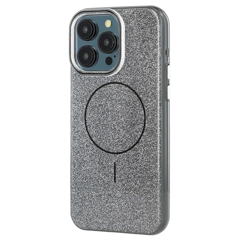 EIDERWOOD iPhone 15 Pro Plast Glitter Deksel - MagSafe Kompatibel - Svart