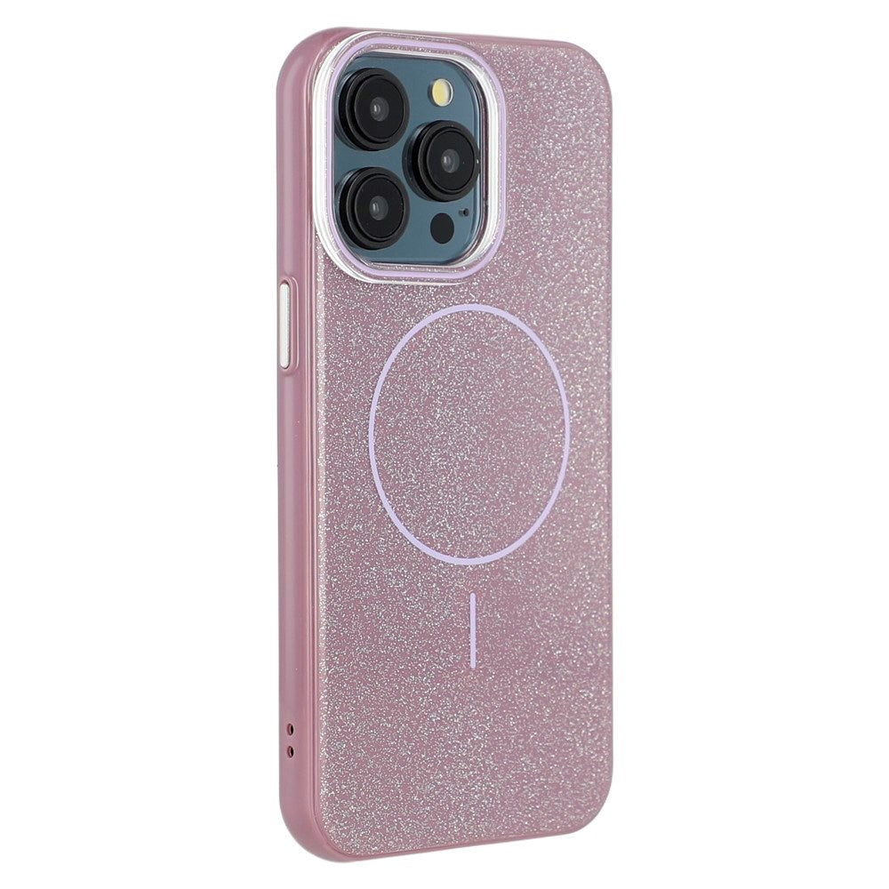 EIDERWOOD iPhone 15 Pro Plast Glitter Deksel - MagSafe Kompatibel - Lilla