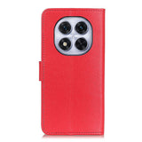 EIDERWOOD Xiaomi Redmi Note 14 Pro (5G) / Poco X7 Litchi Kunstskinn Flip Deksel med Lommebok & Stativfunksjon - Rød