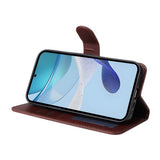 EIDERWOOD Realme 14X (5G) / C75 Kunstskinn Flip Deksel m. Stropp - Brun
