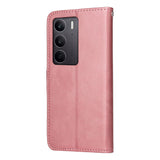 EIDERWOOD Realme 14X (5G) / C75 Kunstskinn Flip Deksel m. Stropp - Rosa