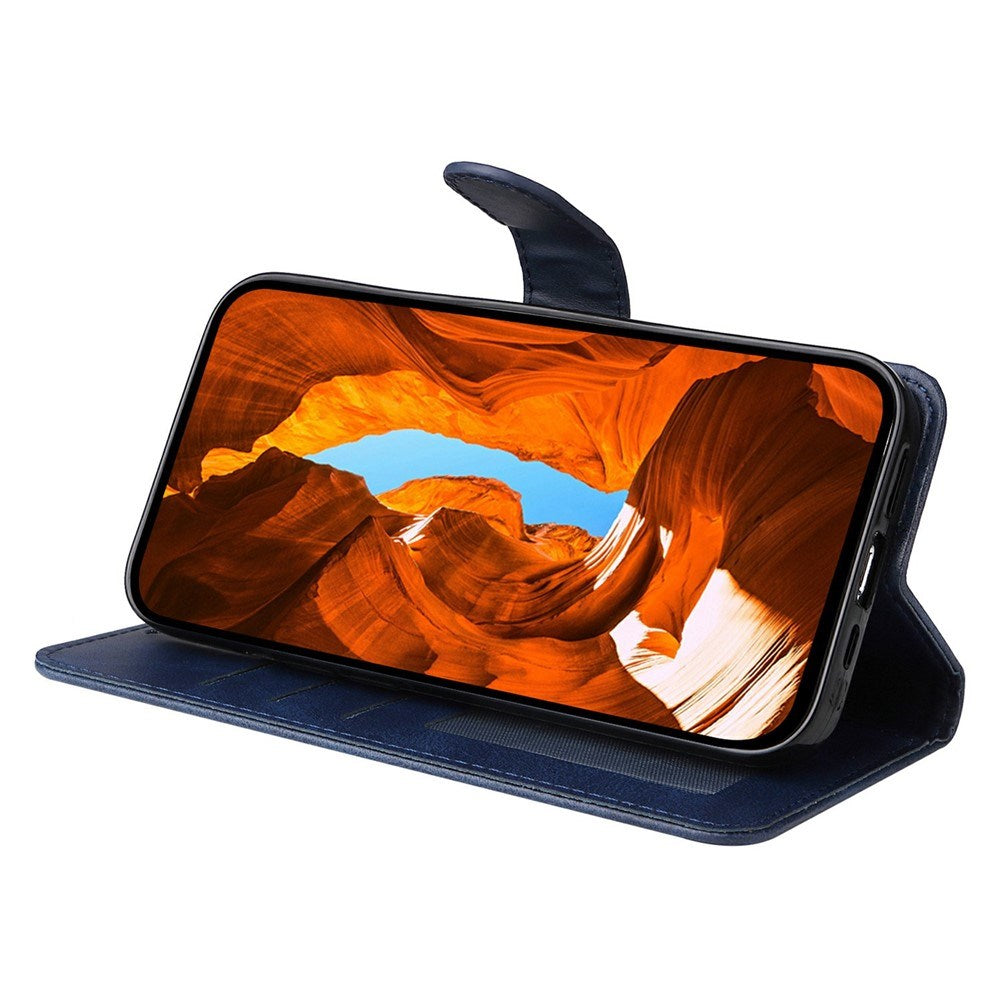 Motorola Edge 60 Neo / 50 Neo / ThinkPhone 25 EIDERWOOD Kunstskinn Flip Deksel med Strop - Blå