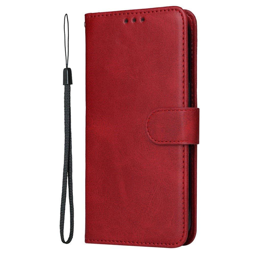 Motorola Edge 60 Neo / 50 Neo / ThinkPhone 25 EIDERWOOD Kunstskinn Flip Deksel med Strop - Rød