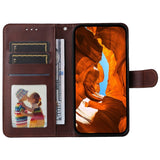 Motorola Edge 60 Neo / 50 Neo / ThinkPhone 25 EIDERWOOD Kunstskinn Flip Deksel med Strop - Brun