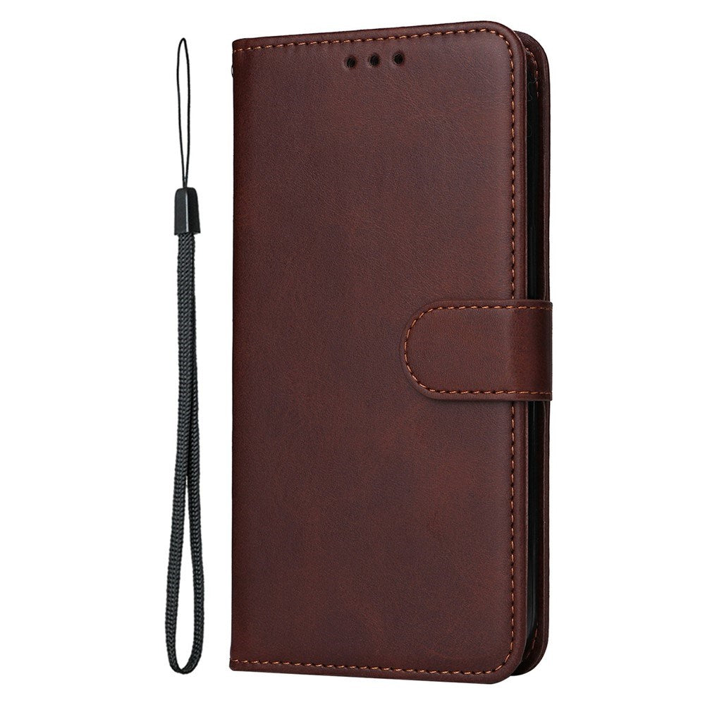 Motorola Edge 60 Neo / 50 Neo / ThinkPhone 25 EIDERWOOD Kunstskinn Flip Deksel med Strop - Brun