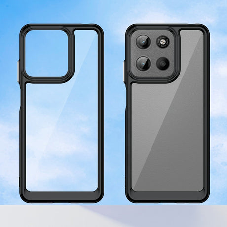 EIDERWOOD Motorola Moto G15 / G05 / E15 Hybrid Plast Deksel - Gjennomsiktig / Svart Kant