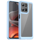 EIDERWOOD Motorola Moto G15 / G05 / E15 Hybrid Plast Deksel - Gjennomsiktig / Blå Kant