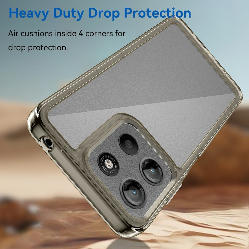 EIDERWOOD Motorola Moto G15 / G05 / E15 Hybrid Plast Deksel - Gjennomsiktig / Grå