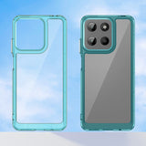 EIDERWOOD Motorola Moto G15 / G05 / E15 Hybrid Plast Deksel - Gjennomsiktig / Turkis