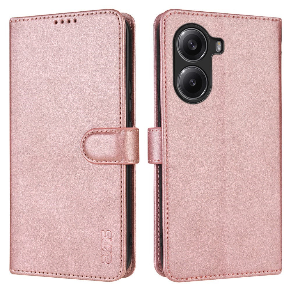 EIDERWOOD Xiaomi Poco X7 Pro Kunstskinn Flip Deksel m. Kortholder & Ståfunksjon - Rose Gold