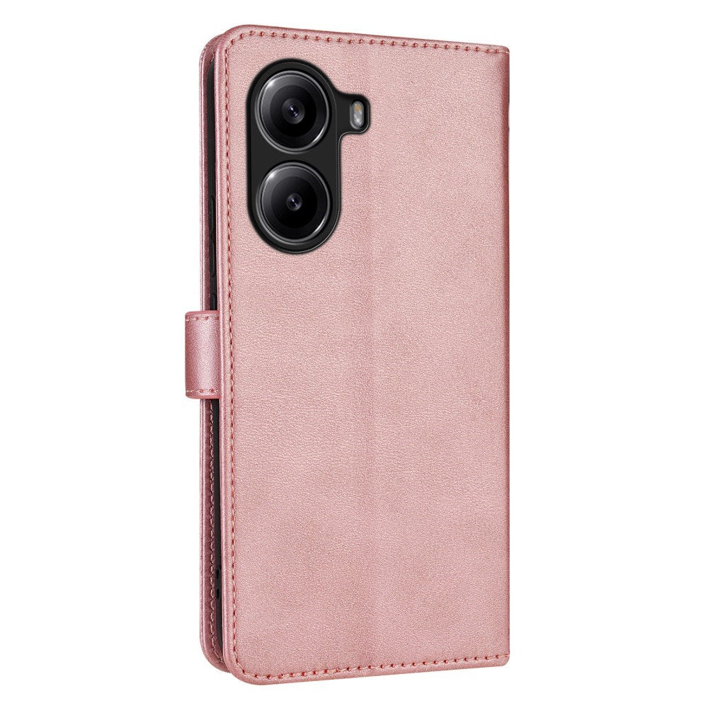 EIDERWOOD Xiaomi Poco X7 Pro Kunstskinn Flip Deksel m. Kortholder & Ståfunksjon - Rose Gold