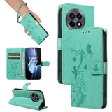 EIDERWOOD OnePlus 13R Flipdeksel med Gravert Motiv - Kortholder og Stativfunksjon - Grønn