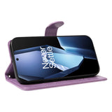 EIDERWOOD OnePlus 13R Flipdeksel med Gravert Motiv - Kortholder og Stativfunksjon - Lilla