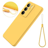 EIDERWOOD Realme C75 Liquid Silikon Deksel m. Stropp - Gul