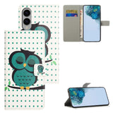 EIDERWOOD Samsung Galaxy S25 Edge Kunstskinn Deksel med Lommebok og Stativfunksjon - Sovende Ugle