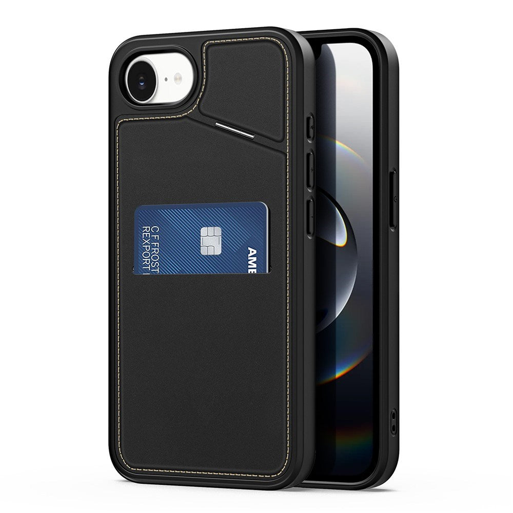 iPhone 17e / 16e DUX DUCIS Deksel med Kortholder & RFID-Blokkering – MagSafe Kompatibel – Svart