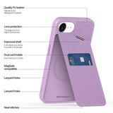 iPhone 17e / 16e DUX DUCIS Deksel med Kortholder & RFID-Blokkering – MagSafe Kompatibel – Lilla