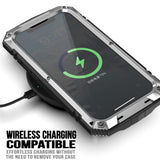 iPhone 17e / 16e R-JUST Hybrid Robust Deksel m. Innebygd Skjermbeskyttelse & Kickstand - Sølv