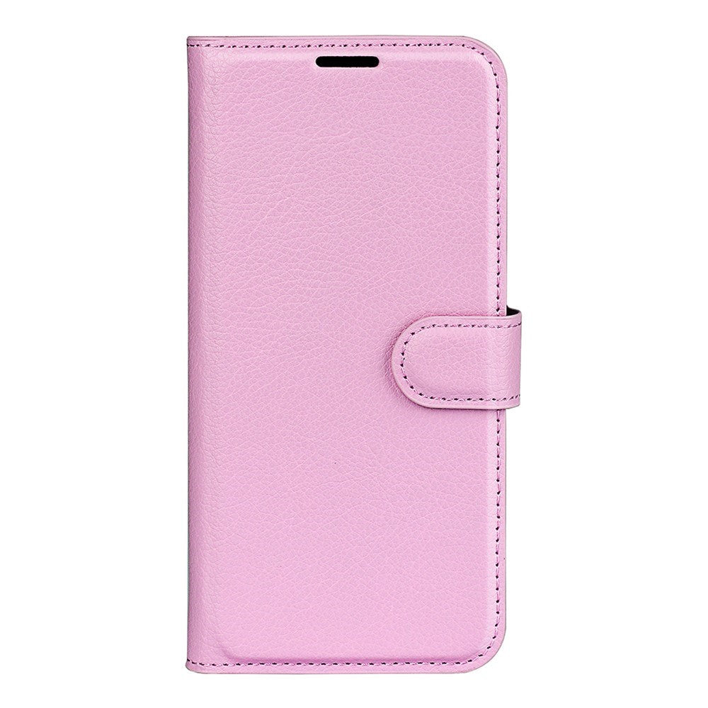 EIDERWOOD Samsung Galaxy S25 Edge Litchi Kunstskinn Flip Deksel med Lommebok - Rosa