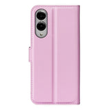 EIDERWOOD Samsung Galaxy S25 Edge Litchi Kunstskinn Flip Deksel med Lommebok - Rosa