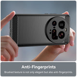 EIDERWOOD Xiaomi 15 Ultra Brushed Carbon Fiber Fleksibelt Plast Deksel - Svart