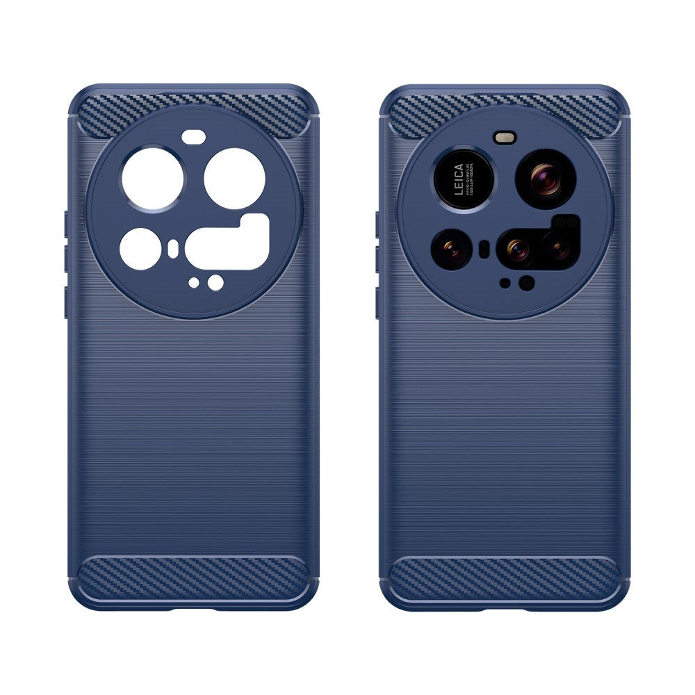 EIDERWOOD Xiaomi 15 Ultra Brushed Carbon Fiber Fleksibelt Plast Deksel - Blå