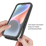 EIDERWOOD iPhone 16e 2-i-1 Deksel med Innebygd Skjermbeskytter - Blå