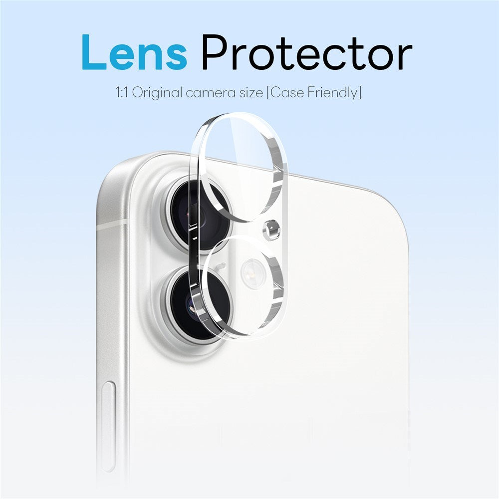 NORTHJO iPhone 16 Plus 360° Beskyttelsessett med Kameralinsebeskyttelse & Skjermbeskyttelse & Hybrid Deksel - MagSafe Kompatibel - Gjennomsiktig