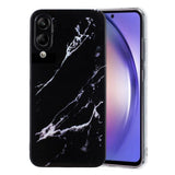 EIDERWOOD Samsung Galaxy S25 Edge Fleksibelt Plast Deksel m. Marmor­mønster - Svart