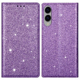 EIDERWOOD Samsung Galaxy S25 Edge Kunstskinn Flip Deksel med Lommebok og - Glitter - Lilla